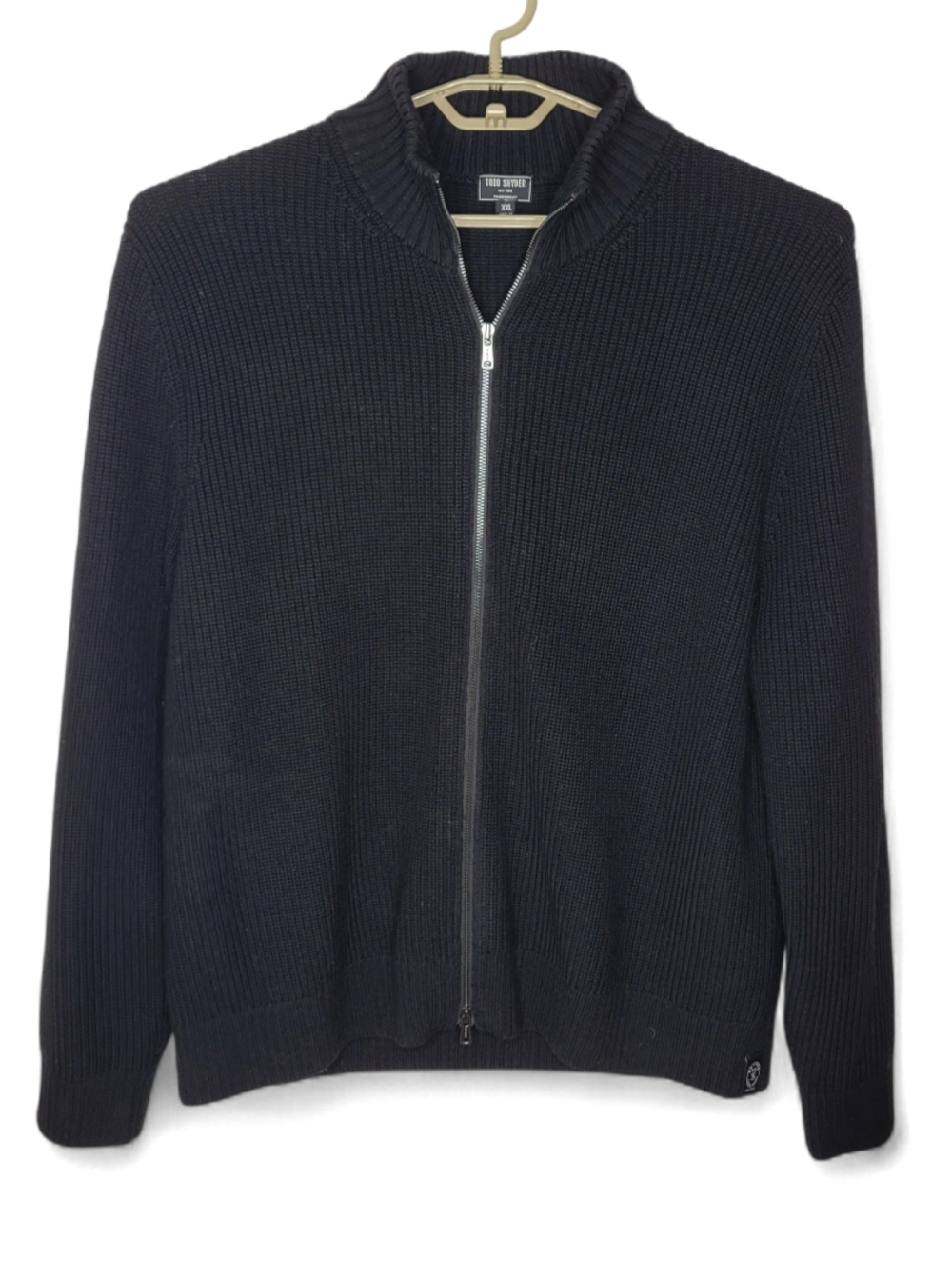Todd Snyder Merino Full Zip Mockneck Sweater XXL Black
